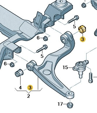 VWTransporter2003OnwardsControlArmBushes(OneSide)