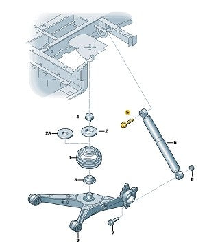 VWTransporter2003OnwardsRearUpperShockAbsorberBolt