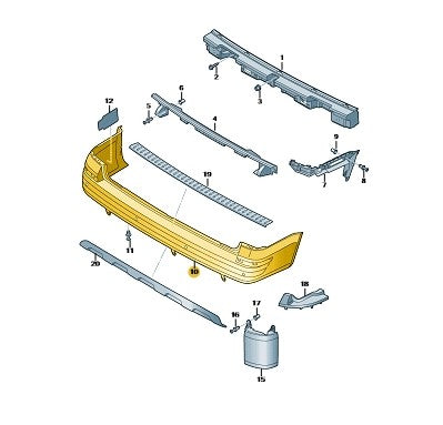 VWTransporter2004–2015RearBumper(Primed)