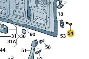 VWTransporter2008OnwardsTailgateGuideBolt