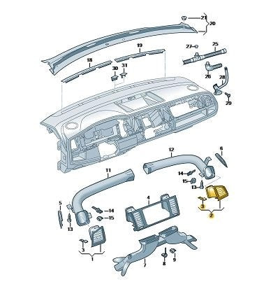 VWTransporter2016-2019RightAirVentSatinBlack/Aluminium