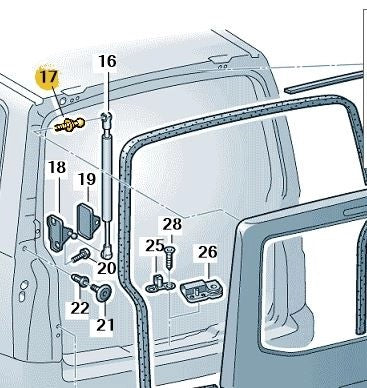 VWTransporter2016–OnwardsTailgateBallStud