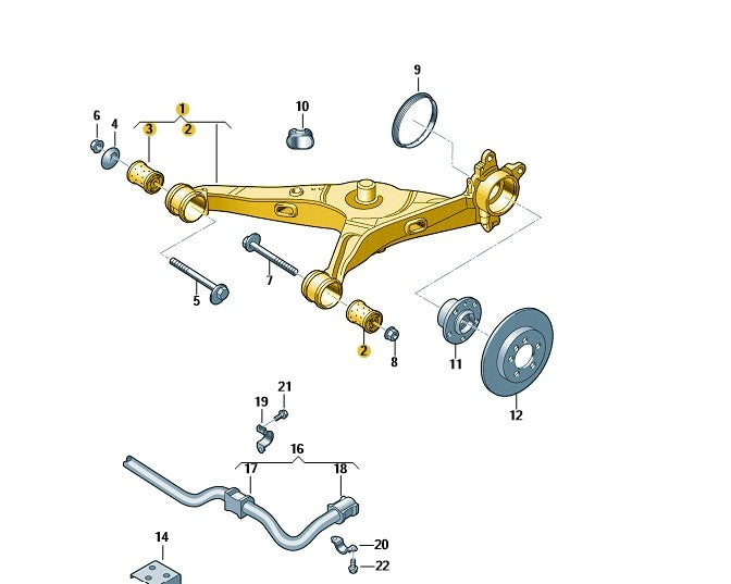 VWTransporter2016onwardsrearleftcontrolarm/wishbone