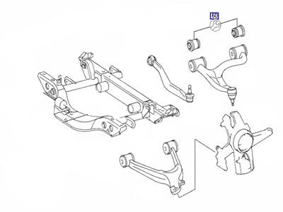 W163ML1998-2005GenuineUpperWishboneBushKit