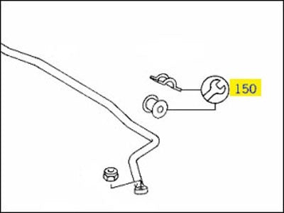 W163ML1998-2005RearAntiRollBarBushandBracket