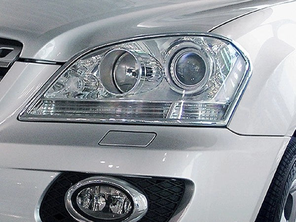 W164ML2005-2007ChromeHeadLightSurrounds(Pair)