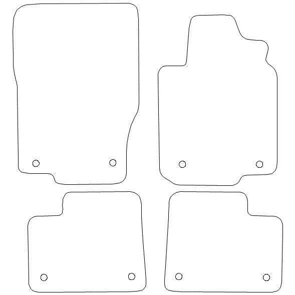 W166ML2012-2019TailoredCarpetMatSetof4