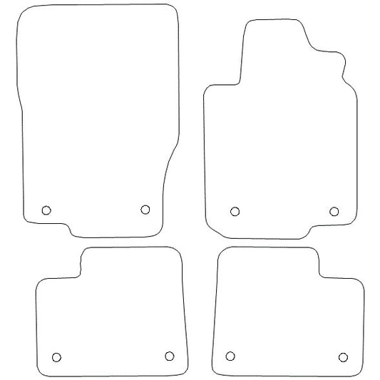 W166ML2012-2019TailoredCarpetMatSetof4