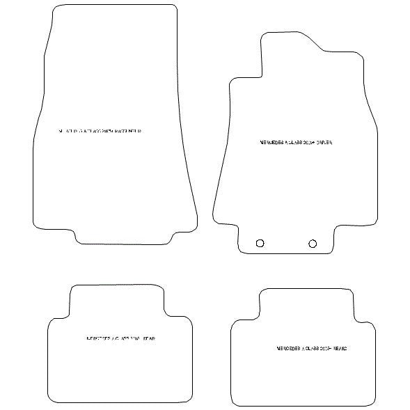 W169A-Class2005-2012TailoredCarpetMatSetof4