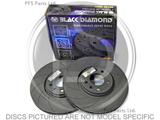 W202CClass’94-’00GroovedSOLIDRearDiscs(Pair)-BlackDiamond