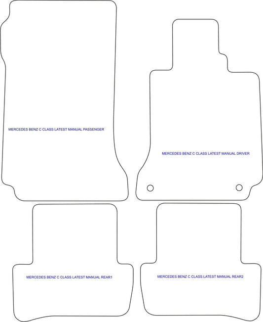 W204C-Class2007-2014TailoredCarpetMatSetof4(ManualTransmission)