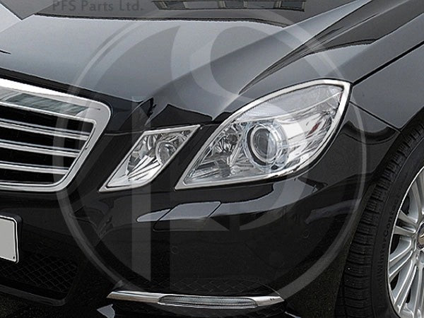 W212/S212EClass2013-2016ChromeHeadLampSurroundSet