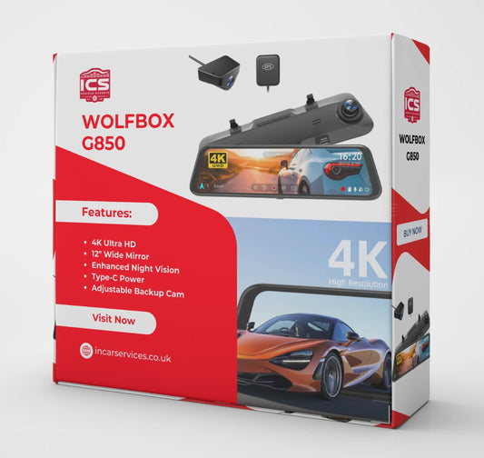 WOLFBOXG8504KRearviewMirrorBackupCamera&DashCam